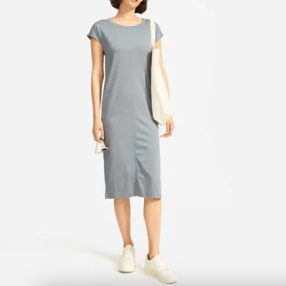 Everlane Side Slit Luxe Cotton Tee Dress M